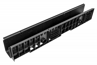 Комплект: Лоток Европартнер 120 мм с пластиковыми решетками коричневыми Ромбы 1 метр
